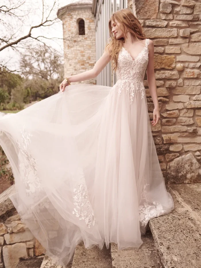Rebecca Ingram Stephanie A Line Wedding Dress 22RT909B01 PROMO3
