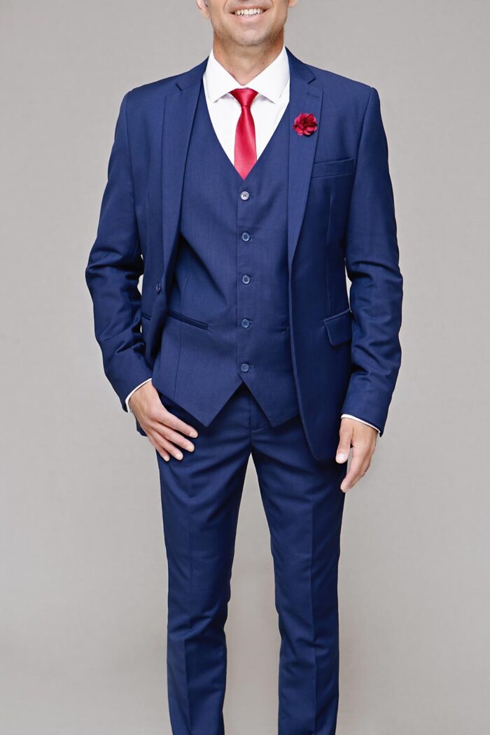 Blue slim fit suit BTM 504 4