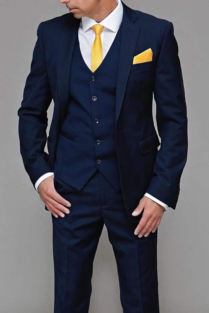 Navy Blue slim fit suit BTM 505 1