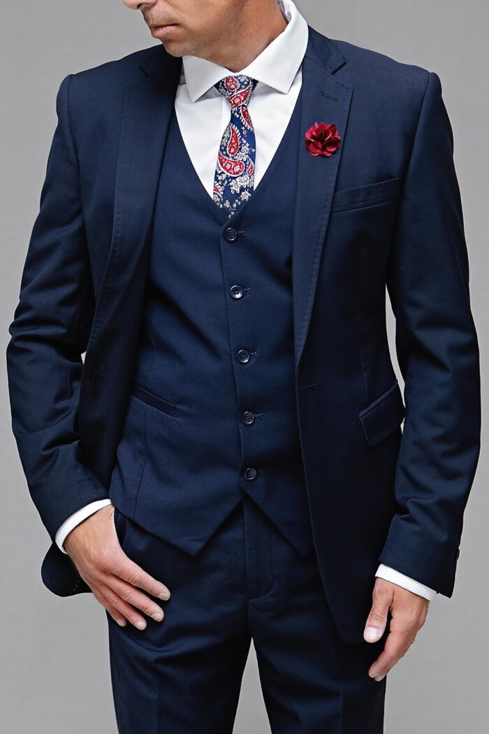 Navy Blue slim fit suit BTM 505 2