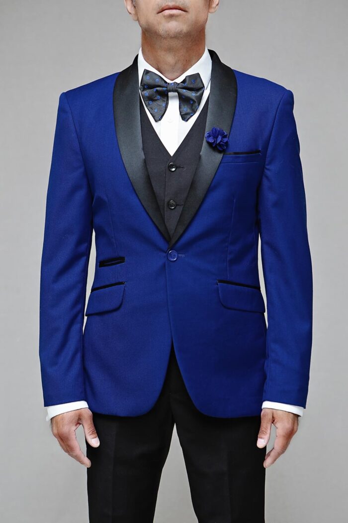 Royal blue Tux with black lapel BTM 503 2