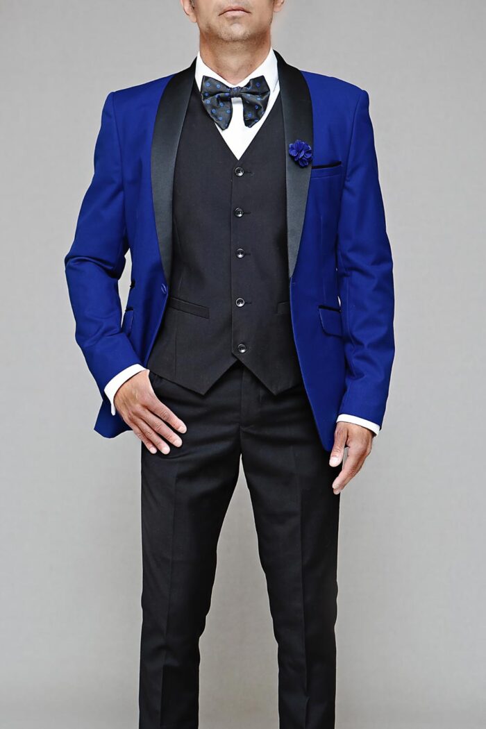 Royal blue Tux with black lapel BTM 503 3
