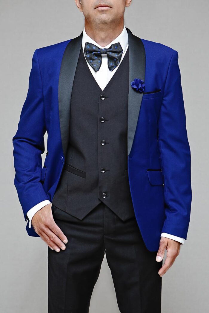 Royal blue Tux with black lapel BTM 503 4