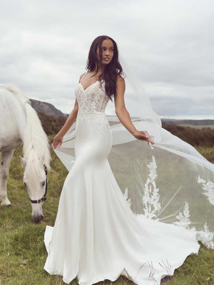 Rebecca Ingram Joyce Fit and Flare Wedding Dress 23RC125A01 PROMO5 IV
